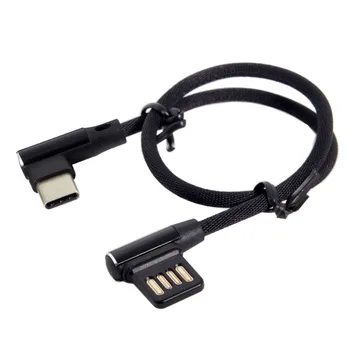 15CM USB-C 3.1 Tipas-C kampas VYRŲ Kairės į Dešinę Kampas 90 Laipsnių USB 2.0 dviguba Alkūnė Duomenų įkrovimo Kabelis skirtas Planšetinio kompiuterio ir Telefono V8