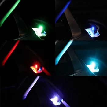 1pcs Mini Dekoratyvinės Lempos Avarinio Apšvietimo PC Auto Spalvinga Šviesos RGB USB LED Automobilių Šviesos Auto Interjero Atmosferą Šviesos