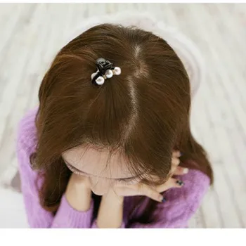 2019 Moterų Temperamentas Japonija, Pietų Korėja White Pearl Vandens Gręžimo Šukuosena Plaukų Įrašą Mažų Gėlių Formos Letena Įrašą, Plaukų Papuošalai