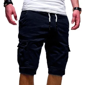 2020 Karštą Vasaros Atsitiktinis Šortai vyriški Krovinių Multi-pocket Shorts Mens vientisos Spalvos Raišteliu Mados Šortai Streetwear