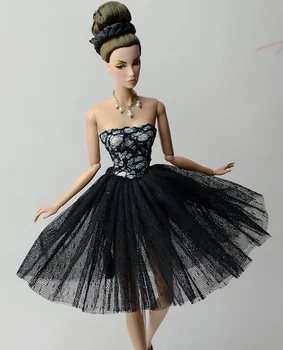 2021 Nauja Juoda Promenadzie Suknelė Apranga Kostiumas Komplektai Barbie, BJD FR SD Lėlės Drabužiai Vaidmuo Žaisti Reikmenys, Žaislai Mergina