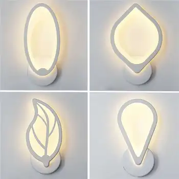 36 LED Siena šviesos lašo formos Lapų Formos geležinkelio projektas, ovalo formos LED sienos lempos miegamasis sieniniai šviestuvai Namų Dekoro Naktį Šviesos 85-265V