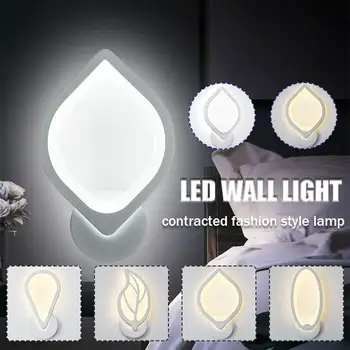 36 LED Siena šviesos lašo formos Lapų Formos geležinkelio projektas, ovalo formos LED sienos lempos miegamasis sieniniai šviestuvai Namų Dekoro Naktį Šviesos 85-265V