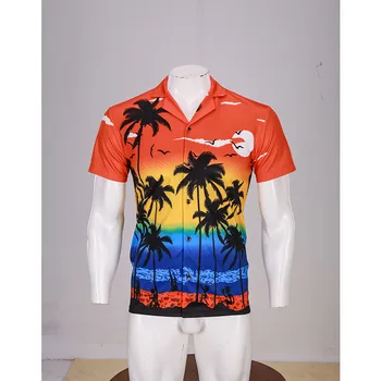 3D Skaitmeninė Spauda Vyrų Paplūdimio Marškinėliai Vasaros 2020 Mados Atsitiktinis Havajų Marškinėliai Prarasti Trumpas Rankovėmis Ruožtu Apykaklės Kokoso Palaidinė Viršūnės