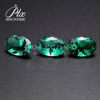 6X9mm aukštos kokybės kaina žalioji laboratorija sukūrė ovalo formos, smaragdas iškirpti kaina už karatų deimantų papuošalai priėmimo kaina 2020NEWEST