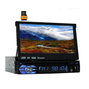 7inch 1Din Automobilio DVD Grotuvas GPS Navigacija In-dash Nuimamas Priekinis Skydelis, 1din Auto Radijas Stereo Garso vairas