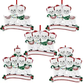 Alpaka Kalėdų Eglutės Ornamentu Minkštas PVC Klijai Asmeninį Kabinti Ornamentu 2021 Naujųjų Metų Kalėdų Dekoracija Namuose Navidad