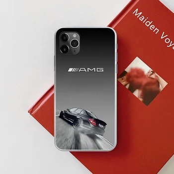 AMG Sport Automobilio Prabangos Simbolis Telefono Case Cover For IPhone 5 5S 6 6S PLIUS 7 8 12 Mini X XR XS 11 PRO SE 2020 MAX skaidrus Funda 3D