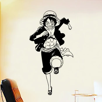 Animacinių Filmų One Piece Filmas Japonų Anime Sienos Lipdukai Meno Namų Dekoras Vaikų Kambarį Vaikų Darželio Luffy Siena Lipdukas Nuimamas Freskos Vaiko Kambarys