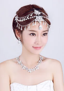 Apsvaiginimo vestuvių plaukų aksesuarai kristalų zawalcowany chapeau mariage vestuvių headpieces perlai šukos nuotakos plaukų rožančiai