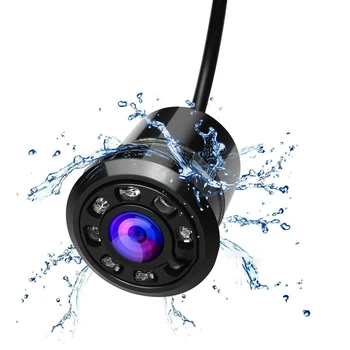 Automobilio Galinio vaizdo Kamera 8-LED Apvalus Atgal į Viršų Kamera 170 laipsnių Galinio Matymo HD Naktinio Matymo Universalios