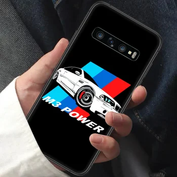 Bmw Mėlyna Raudona, Sporto Automobilį Telefono dėklas, skirtas Samsung Galaxy Note, S 6 7 8 9 10 E 20 Ultra Krašto Plius juodas Bamperis Minkštas Funda Mados Ląstelių