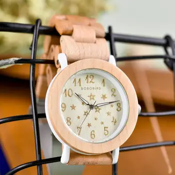 BOBO PAUKŠČIŲ Moterų Laikrodžiai moterims Riešo Žiūrėti Prabanga Fasion Moterų Kvarco Žiūrėti Pritaikyti Laikrodis Medinėje Dėžutėje Dovana WomanClock