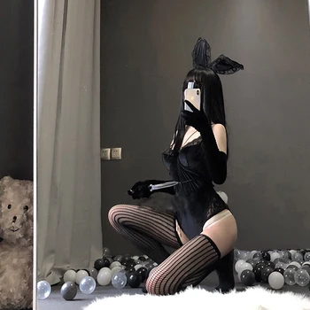 Erotinis Aprangą Moteris, Bunny Mergina Sexy Anime Cosplay Kostiumų Triušis Bodysuit Suvynioti Krūtinės Saldus, Dovana Draugei, 3 Spalvų