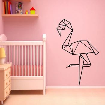 Flamingo Origami Vinilo Sienos Lipdukas jam prilygintą išsilavinimą Meno, Lipdukas, Namų Dekoro Tapetai Kambarį Namo Apdaila Plakatas 38 cm x 59 cm