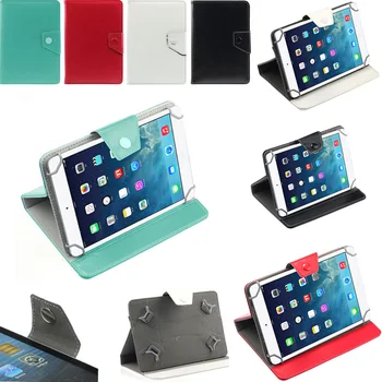Flip tipo Universalus PU Odos Stovėti Padengti Atveju 7 Colių Tablet PC Vaiskiai Spalvos apsauginį kiautą