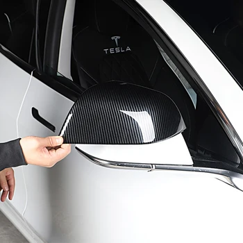 Galinio vaizdo veidrodėlio dangtelis Tesla model 3 priedai/automobilių reikmenys modelis 3 tesla tris tesla model 3 anglies/aksesuarai