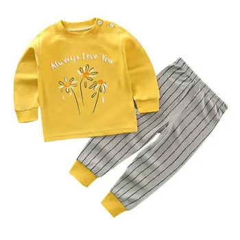 JO&MI 2020 m. rudenį vaikai sleepwear su mados modelis vaikai medvilnės naktiniai drabužiai berniukui drabužėlių rinkinys
