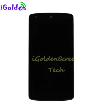 Juodas LG Google Nexus 5 D820 D821 LCD Ekranas Jutiklinis Ekranas skaitmeninis keitiklis komplektuojami Su Rėmo LG Nexus 5 Nemokamas Pristatymas