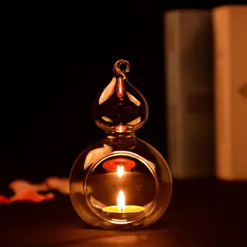 Kabo Skaidraus Stiklo Pasaulyje Cucurbit Žvakių Laikiklis Arbata Šviesos Augalų Terariumai Žvakių Laikiklis Romantiška