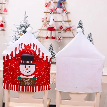 Kalėdų Senelis Kalėdų Kėdės Dangtelis Vakarienės Stalo Red Hat Atgal Papuošalai