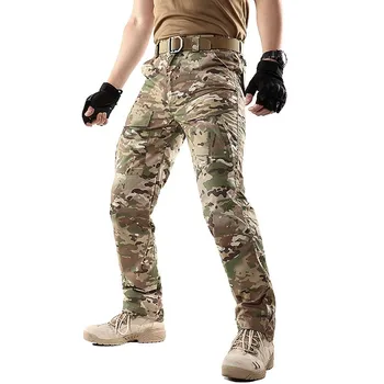 Karinės Armijos Stiliaus MC Kamufliažas Krovinių Kelnės Vyrams, Atsitiktinis Lauko Taktinės Kelnės Vyras Kelnės su Multi Pocket Vyrų Drabužiai.