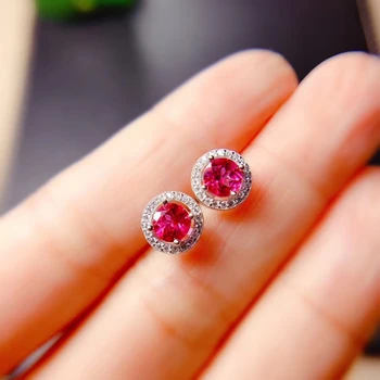 KJJEAXCMY fine jewelry natūralus rožinis topazas 925 sterlingas sidabro moterų žiedas, auskarai nustatyti paramos bandymo prabanga