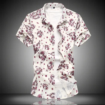 Kūrybos lapai modelio 3d spausdinimo mados slim trumpas rankovės marškinėliai Vasaros Nauji aukštos kokybės medvilnės minkštas patogus vyrų marškinėliai, M-7XL