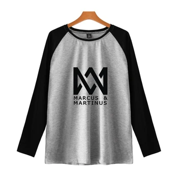 Marcus & Martinus Raglan marškinėliai ilgomis Rankovėmis Geometrinis Modelis Unisex ilgomis Rankovėmis, Minkšta Hip-Hop Kolegija Stiliaus Rudenį
