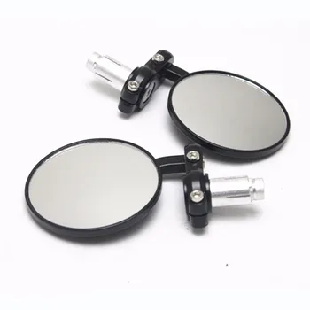 Motociklo modifikuotų galinio vaizdo veidrodis, skersmuo 22mm rankenos veidrodėlis juodas veidrodis Motociklų aksesuarų didmeninės