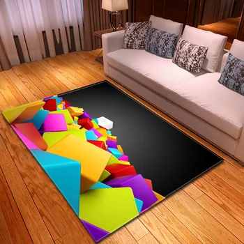 Nauja Juoda/Žalia Šiuolaikinės Paprasta Abstract 3D Spausdinimo Kilimai Gyvenimo Kambario, Miegamasis Plotas Pledai neleidžiančioms slysti Namų Virtuvėje Kilimėliai/Tapetes