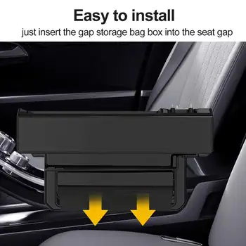 Naujas 3-USB 1Pair Universalus Auto Automobilio Sėdynės Siauras Plastiko talpinimo Taurės Telefono Turėtojas Organizatorius Reikmenys, Automobilių Porankiu Dėžutę