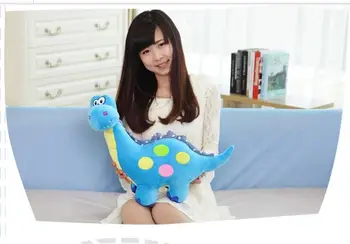 Naujas mielas pliušinis mėlyna dinozauras, žaislų, animacinių filmų dėmės dinozaurai lėlės dovana, apie 50cm 0314