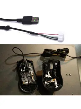 Patvarus Nailono Tinklelio USB Pelė Pelės Kabelio Linijų razer Mamba Elito Pelės WXTB