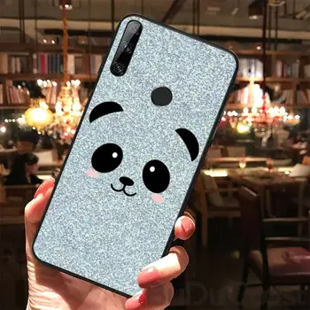 Riccu mielas Panda Bear Minkštos Gumos Telefono Dangtelis Huawei Y5 Y6 Y7 Y9 Premjero Pro II 2018 2019 Garbę 8 8X 9 lite View9