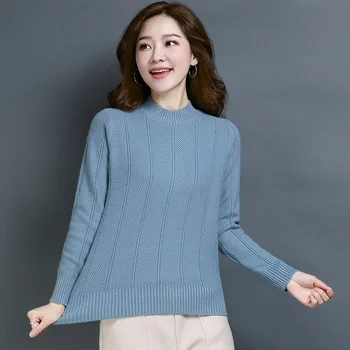 Rudenį ir žiemą naujas gobtuvu megztinis ilgomis rankovėmis kišenėje megztinis džemperis moterims, vienas