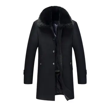 Rudos spalvos vidutinio amžiaus atsitiktinis vilnoniai paltai vyrams tranšėjos paltai Nuimamas linijinės mens kašmyro paltai casaco masculino inverno anglija B359