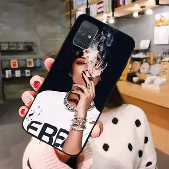 Rūkymas mergina Rihanna Drake Telefono dėklas Samsung Galaxy A21S A01 A11 A31 A81 A10 A20E A30 A40 A50 A70 A80 A71 A51