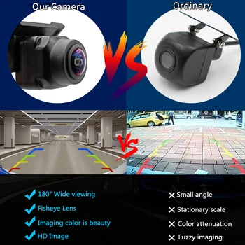Smartour CCD HD 180 laipsnių Fisheye Objektyvas, automobilių kameros Galiniai / Priekiniai peržiūrėti plataus kampo atbulinės eigos atsarginė kamera, naktinio matymo 6 V 12V