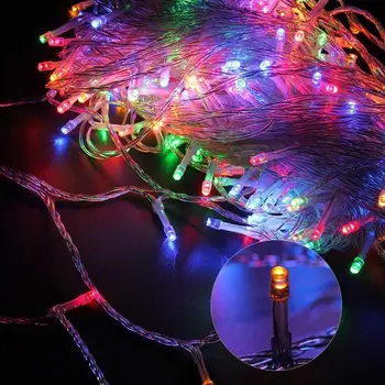 Sodo Lemputė 220v Kalėdų, Vestuvių Patalpų Apšvietimas, Lauko LED String Žibintai 10M Kalėdų Žiburiai Gerlyanda Kalėdų Apdaila