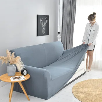 Storio vientisos spalvos trikotažo pledas viskas įskaičiuota ruožas sofa cover sofos pagalvėlių. Pilnas draudimas storas, neslystantis sofa padengti.