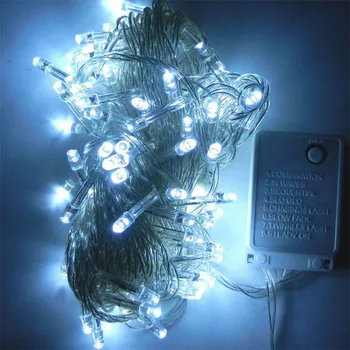 Styginių Šviesos 100 LED, 10M Kalėdų/ Vestuves/ Šalies Apdaila Žibintai AC 110V, 220V, Lauko Vandeniui LED Lempos 9 Spalvos