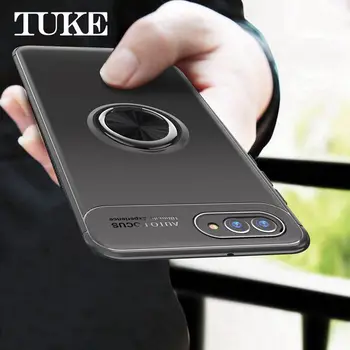 TUKE Už Huawei Mate 9 10 Pro Garbės 9 V9 Atveju Prabanga Minkšto Silikono TPU Dangtelis dėklas su 360 Laipsnių Sukimosi Metalo Žiedas Turėtojas