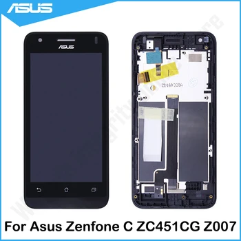 Už Asus Zenfone C ZC451CG Z007 LCD Ekranas Jutiklinis Ekranas skaitmeninis keitiklis Asamblėjos Pakeisti Asus ZC451CG LCD Ekranas