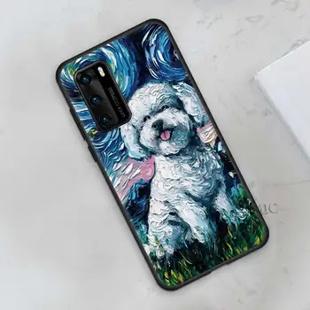 Van Gogh Meno Šuo Aliejaus Tapybai Minkštas Atveju, Huawei 30 P40 Lite E P Smart Z 2019 2020 2021 P20 Pro P10 Lite Black Telefono Dangtelį