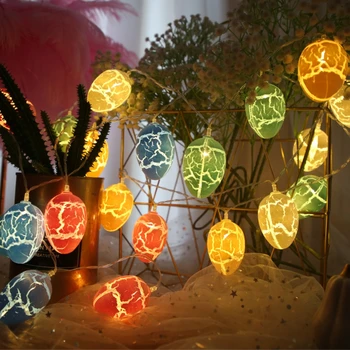 Velykų Dekoracijos Namų Velykų Kiaušinių LED string šviesos 10 kiaušinio formos baterija maitinamas šviesos pavasarį velykų sodo namų dekoro