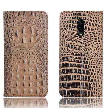 Verslo Natūralios odos flip case kortelės lizdas turėtojas OnePlus 6T/OnePlus 6 telefono dėklas coque nuolatinis flip cover funda rubisafe