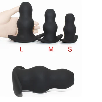 Vyrų, Moterų Minkšto Silikono Tuščiaviduriai Klizma Butt Plug Prostatos Massager Kvėpuojantis Kieme Sekso Žaislas Health99