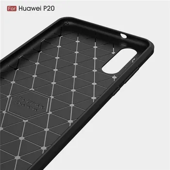 WolfRule Padengti Huawei P20 Atveju, atsparus smūgiams Minkšto Silikono TPU Tvirtas Šepetys Telefoną Atveju Huawei P20 Padengti Shell 5.8