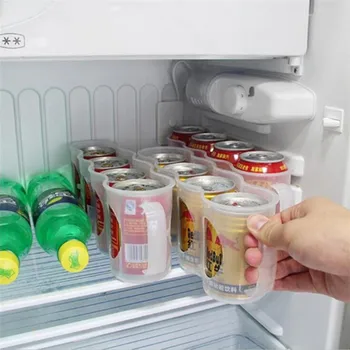 Šaldytuvas Gėrimų Gali Organizatorius Erdvės taupymo Šaldytuvas talpinimo 4Cans Sandėliavimo Dėžės Gali Organizatorius Stovo Virtuvės Reikmenys